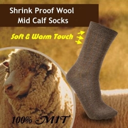 複製-(87210) Mid Calf New Winter Warm Wool Blend Socks